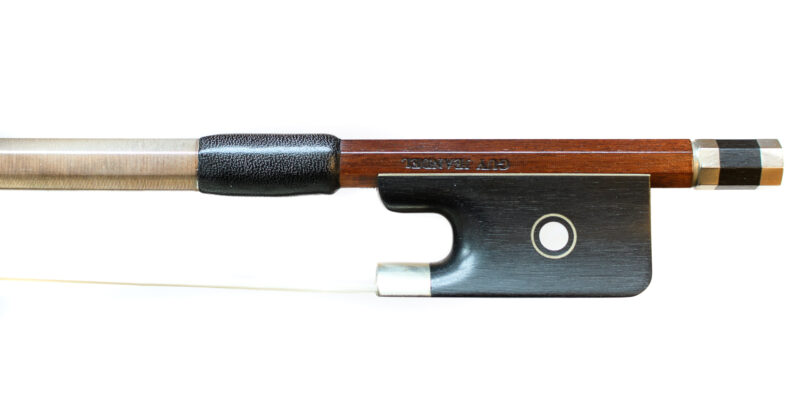 Guy Jeandel Pernambuco Viola Bow - Round, nickel-silver