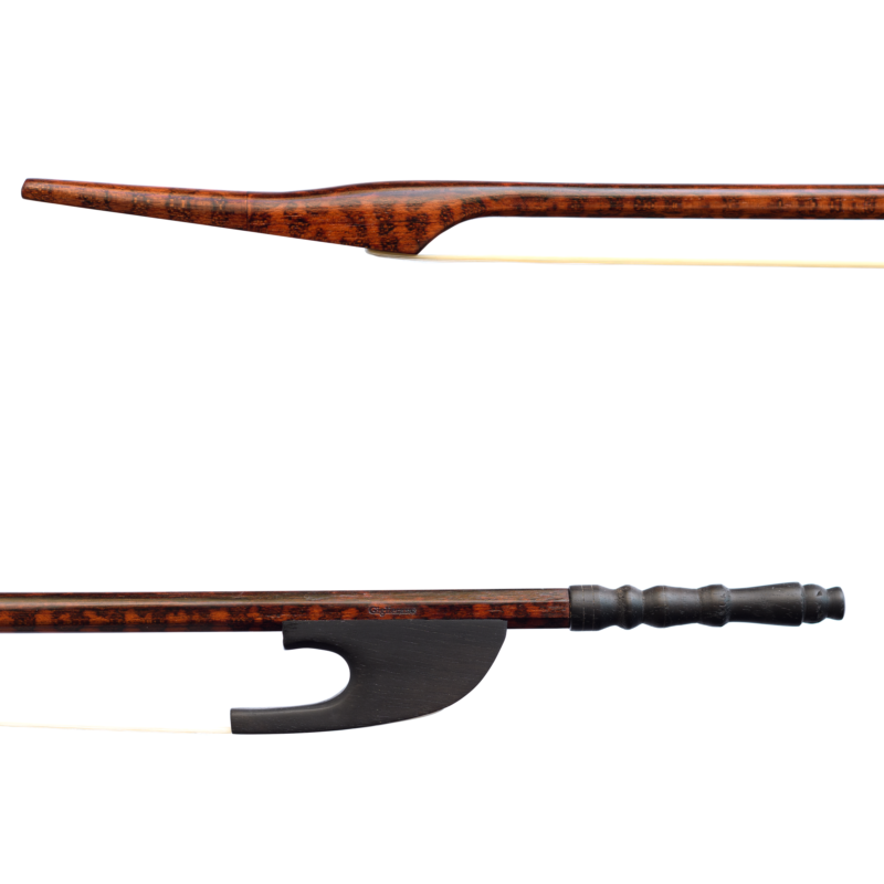 Giglierano Bass Viol Bow - Marais Style - Snakewood and Ebony